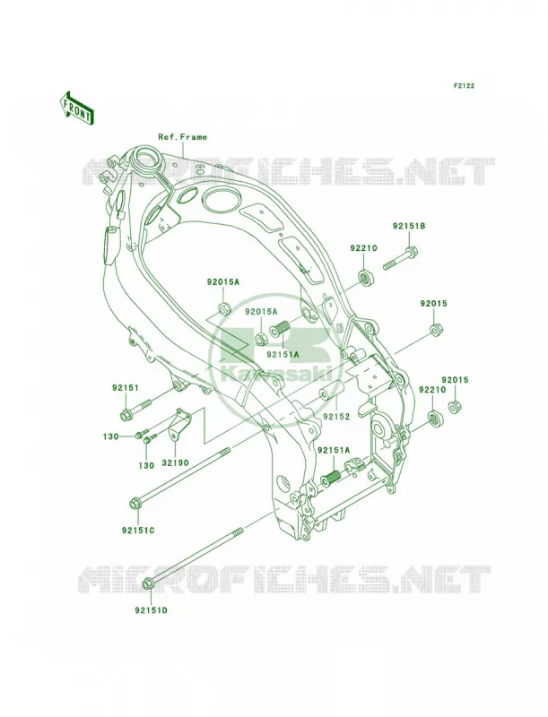 Engine Mount Kawasaki MOTOS 600 2001 Ninja ZX-6R  ZX600-J2