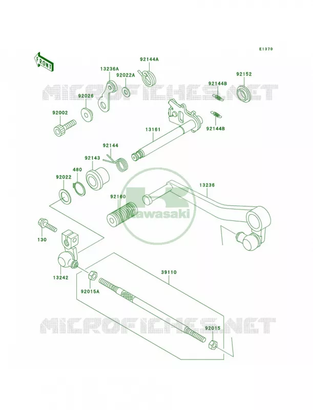 Gear Change Mechanism Kawasaki MOTOS 750 2001 Ninja ZX-7R  ZX750-P6