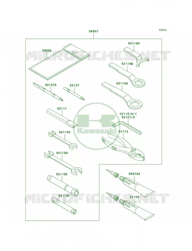 Owner's Tools Kawasaki MOTOS 750 2001 Ninja ZX-7R  ZX750-P6