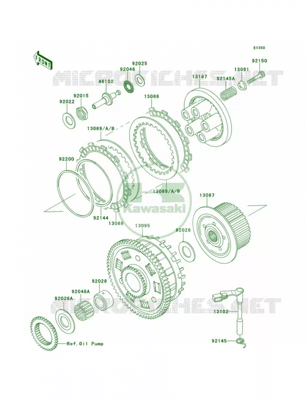 Clutch Kawasaki MOTOS 900 2001 Ninja ZX-9R  ZX900-E2