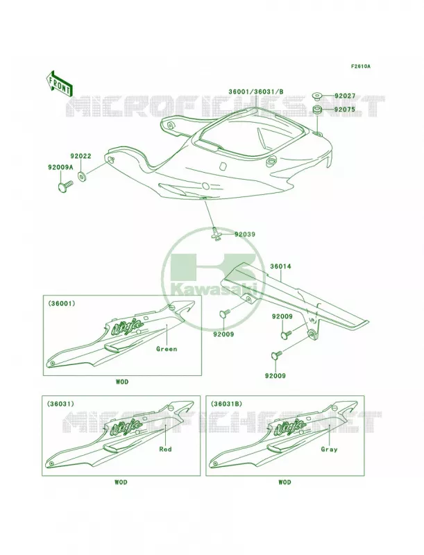 Side CoversChain CoverZX900-E2 Kawasaki MOTOS 900 2001 Ninja ZX-9R  ZX900-E2