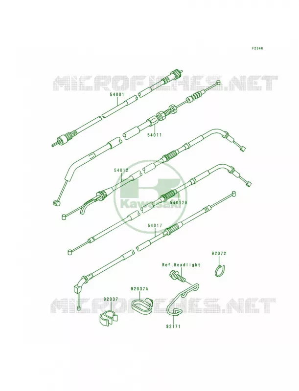 Cables Kawasaki MOTOS 750 2000 ZR-7  ZR750-F2