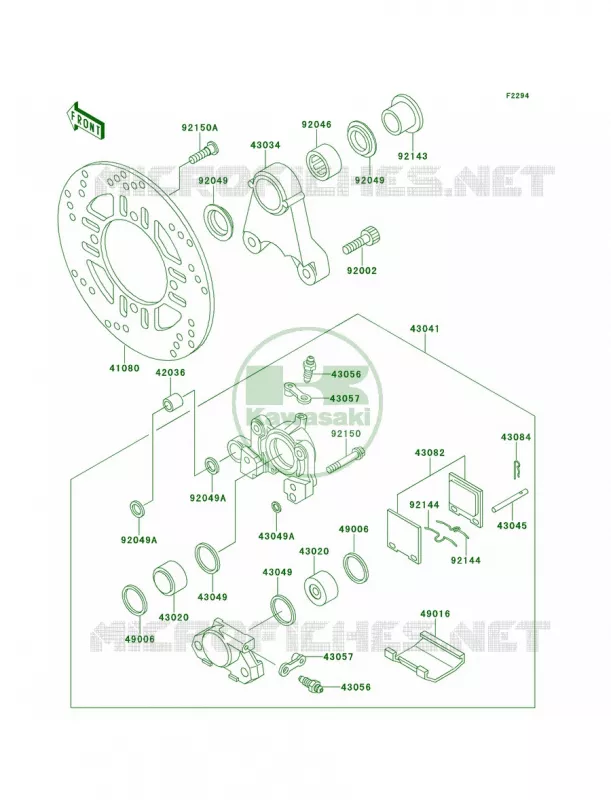 Rear Brake Kawasaki MOTOS 1100 2000 Ninja ZX-11  ZX1100-D8