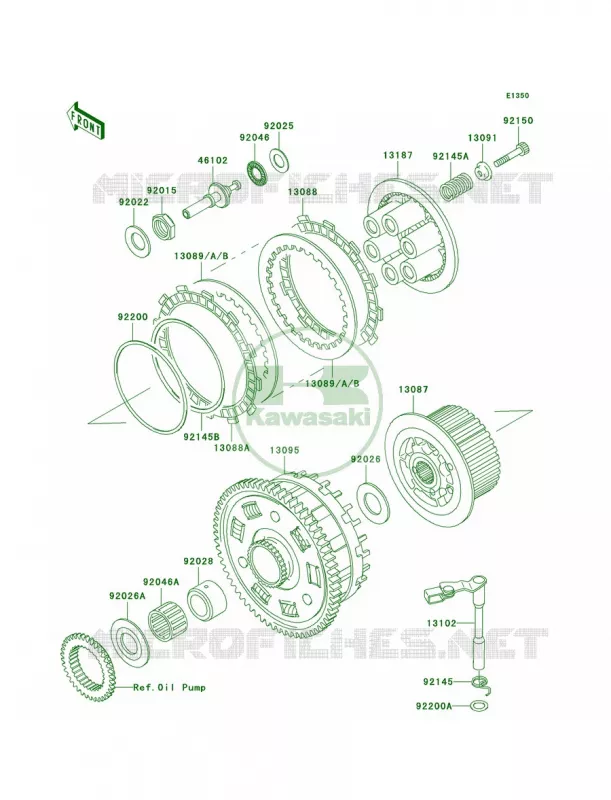 Clutch Kawasaki MOTOS 1200 2000 Ninja ZX-12R  ZX1200-A1