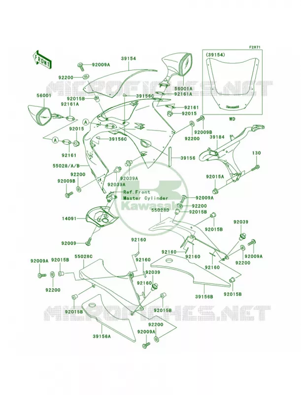 Cowling Kawasaki MOTOS 1200 2000 Ninja ZX-12R  ZX1200-A1