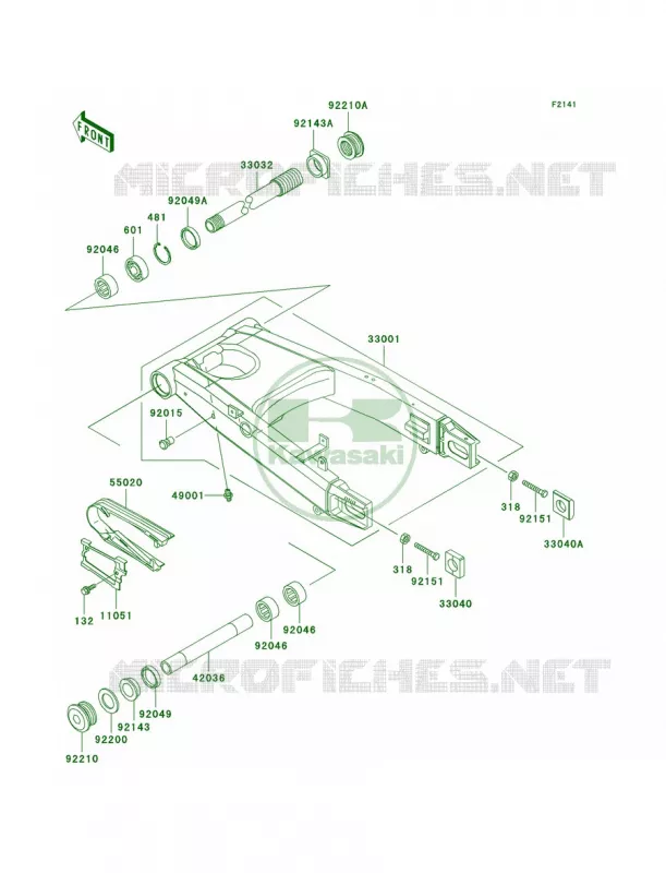 Swingarm Kawasaki MOTOS 1200 2000 Ninja ZX-12R  ZX1200-A1