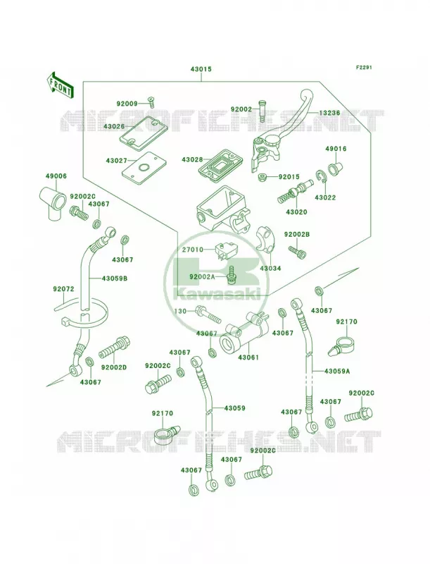 Front Master Cylinder Kawasaki MOTOS 600 2000 Ninja ZX-6  ZX600-E8