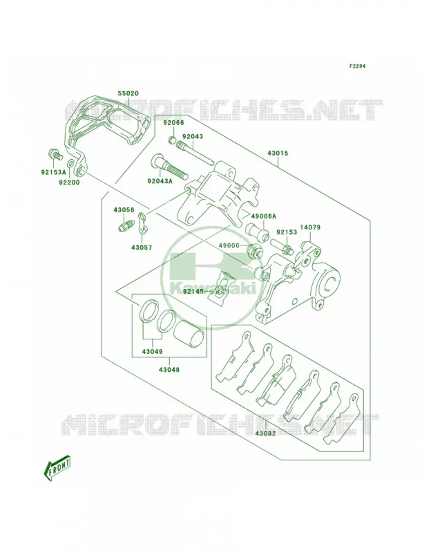 Rear BrakeKLX400-B1 Kawasaki MOTOS 400 2003 KLX400R  KLX400-B1