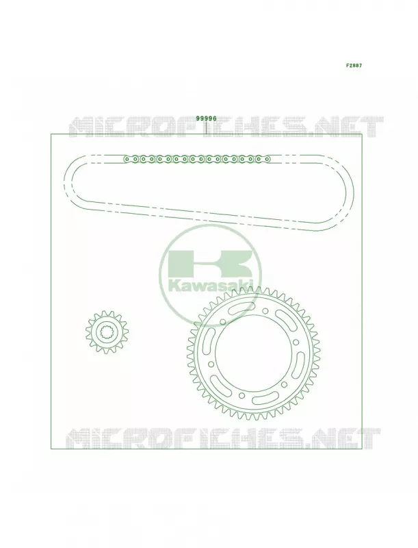 Chain Kit Kawasaki MOTOS 1100 1999 Ninja ZX-11  ZX1100-D7