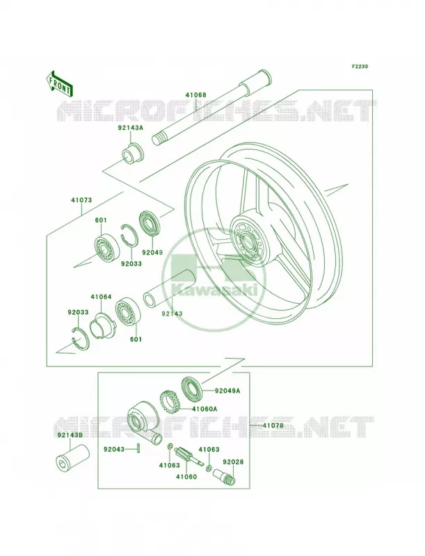 Front Wheel Kawasaki MOTOS 1100 1999 Ninja ZX-11  ZX1100-D7