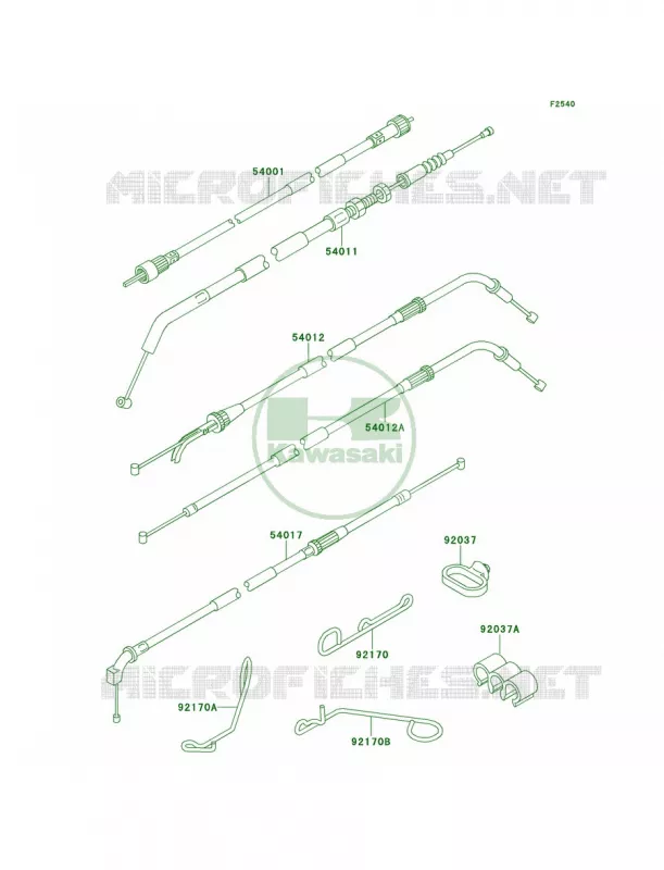 Cables Kawasaki MOTOS 600 1999 Ninja ZX-6  ZX600-E7