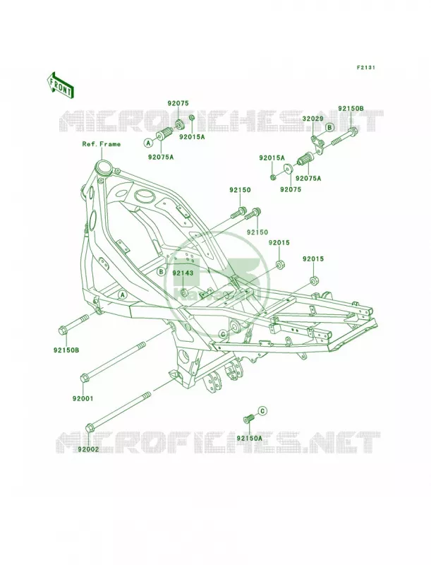 Frame Fittings Kawasaki MOTOS 600 1999 Ninja ZX-6  ZX600-E7