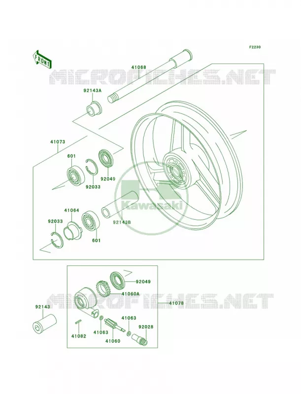 Front Wheel Kawasaki MOTOS 600 1999 Ninja ZX-6  ZX600-E7
