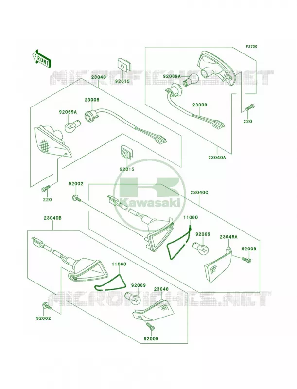 Turn Signals Kawasaki MOTOS 600 1999 Ninja ZX-6  ZX600-E7
