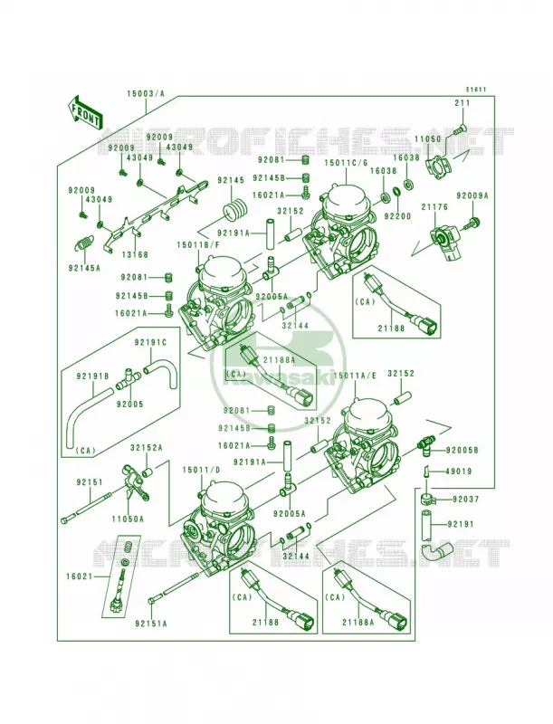 Carburetor Kawasaki MOTOS 600 1999 Ninja ZX-6R  ZX600-G2