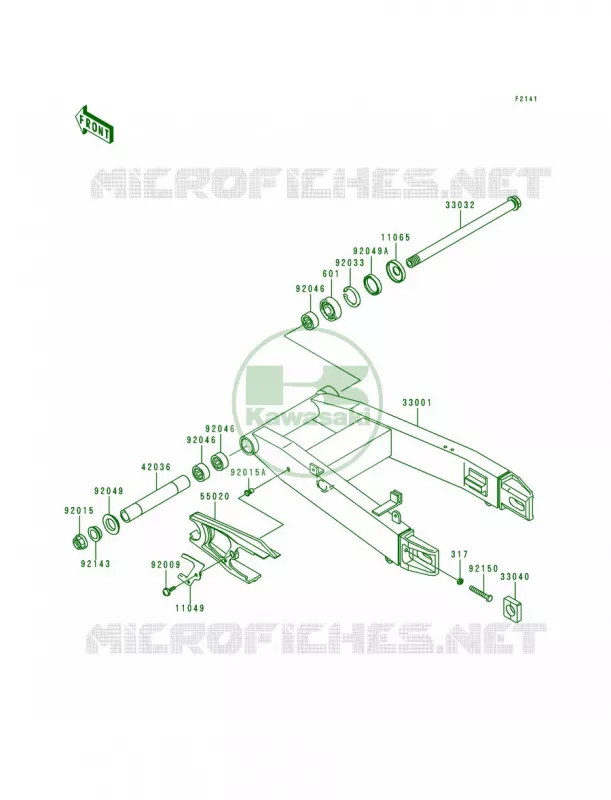Swingarm Kawasaki MOTOS 600 1999 Ninja ZX-6R  ZX600-G2