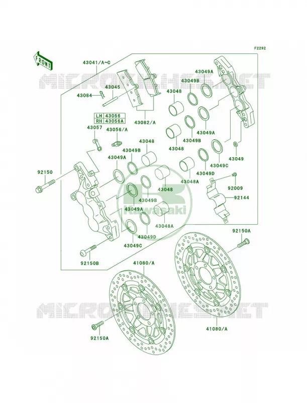 Front Brake Kawasaki MOTOS 900 1999 Ninja ZX-9R  ZX900-C2