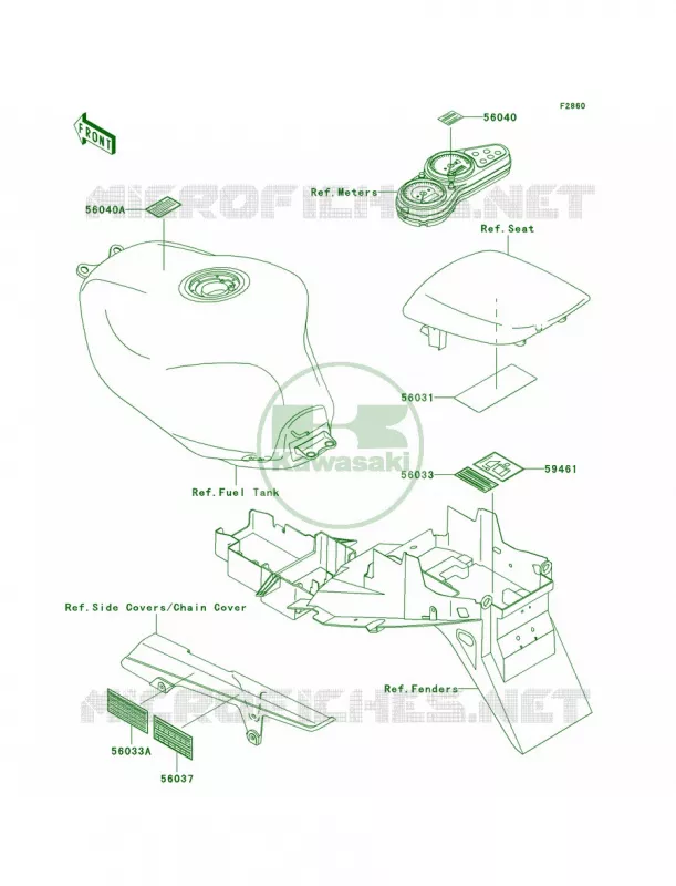 Labels Kawasaki MOTOS 900 1999 Ninja ZX-9R  ZX900-C2
