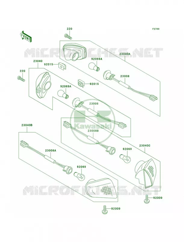 Turn Signals Kawasaki MOTOS 1100 1998 Ninja ZX-11  ZX1100-D6