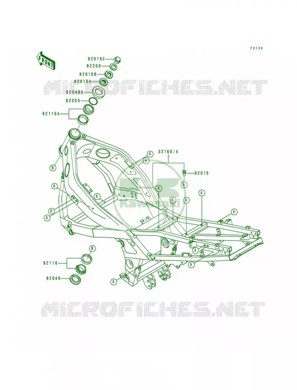 Frame Kawasaki MOTOS 600 1998 Ninja ZX-6  ZX600-E6