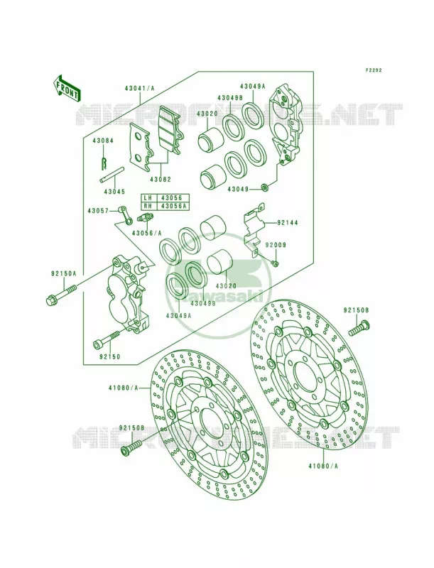 Front Brake Kawasaki MOTOS 600 1998 Ninja ZX-6  ZX600-E6