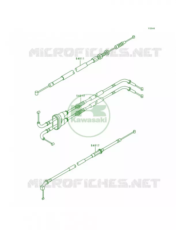 Cables Kawasaki MOTOS 600 1998 Ninja ZX-6R  ZX600-G1