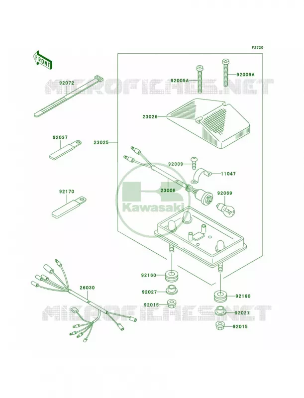 Taillights Kawasaki MOTOS 200 2002 KDX200  KDX200-H8
