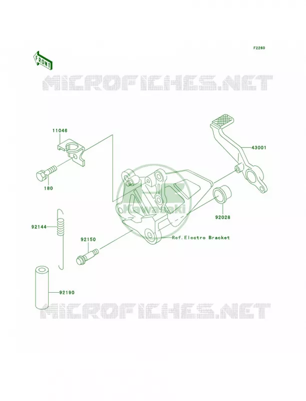 Brake PedalTorque Link Kawasaki MOTOS 750 1998 Ninja ZX-7R  ZX750-P3