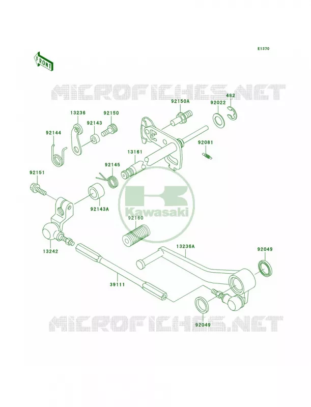 Gear Change Mechanism Kawasaki MOTOS 900 1998 Ninja ZX-9R  ZX900-C1