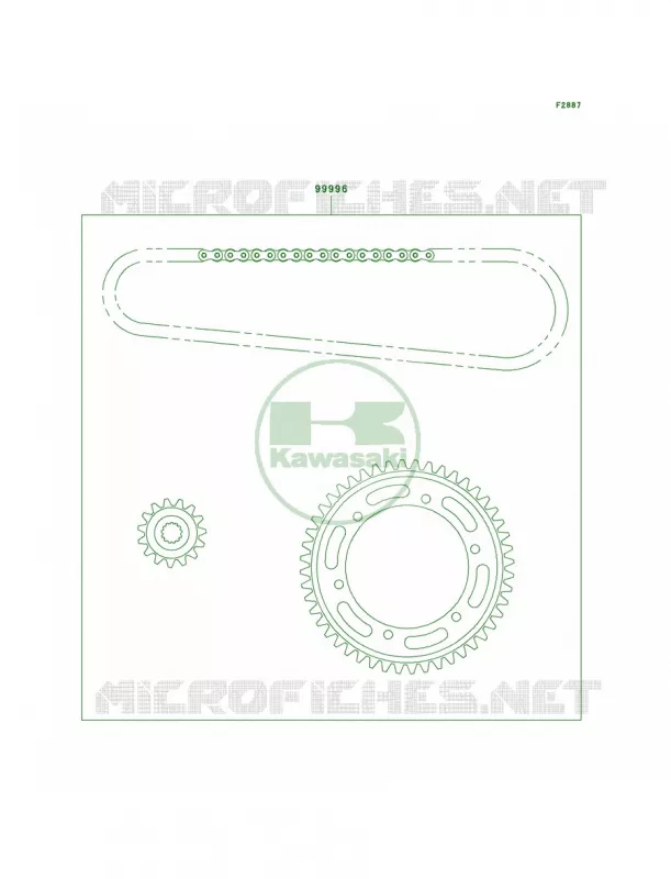 Chain Kit Kawasaki MOTOS 1100 1997 Ninja ZX-11  ZX1100-D5
