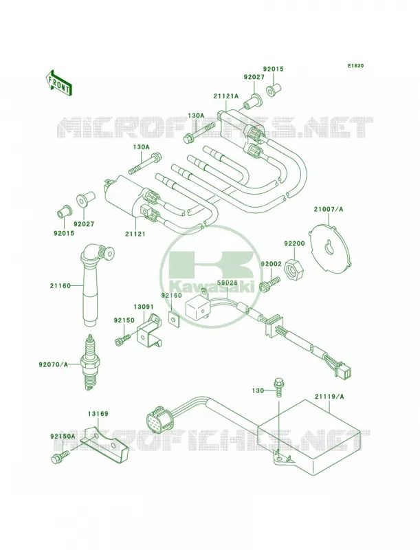 Ignition System Kawasaki MOTOS 1100 1997 Ninja ZX-11  ZX1100-D5