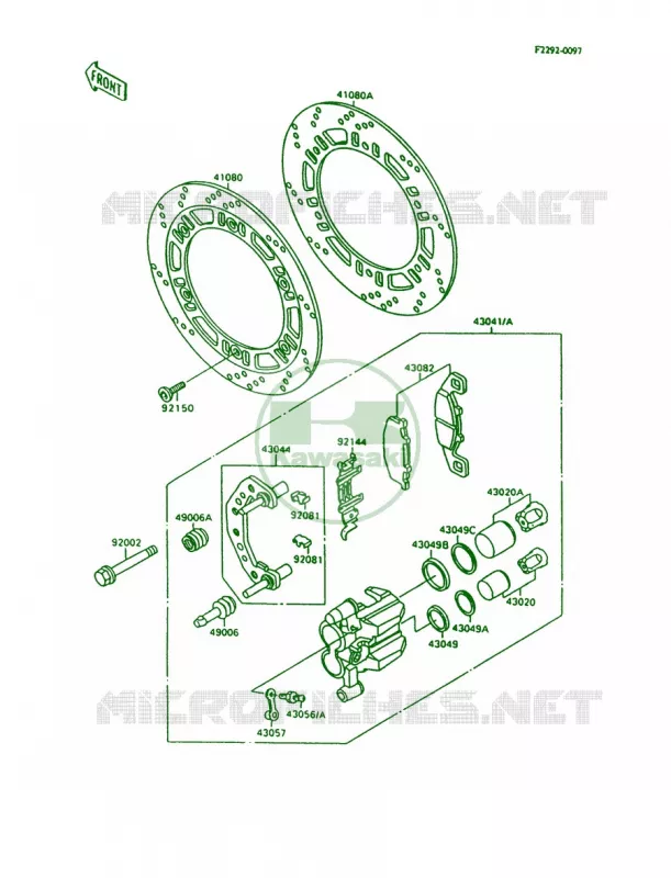 Front Brake Kawasaki MOTOS 600 1997 Ninja 600R  ZX600-C10