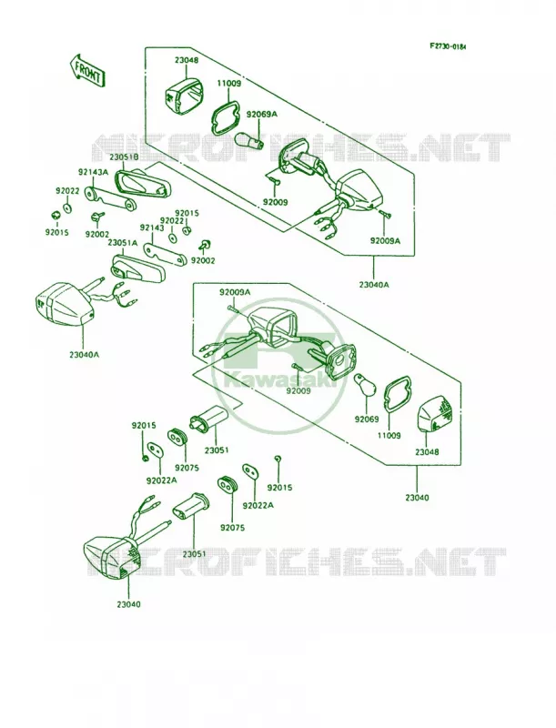 Turn Signals Kawasaki MOTOS 600 1997 Ninja 600R  ZX600-C10