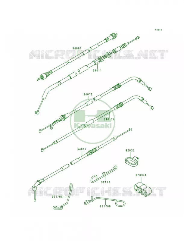 Cables Kawasaki MOTOS 600 1997 Ninja ZX-6  ZX600-E5