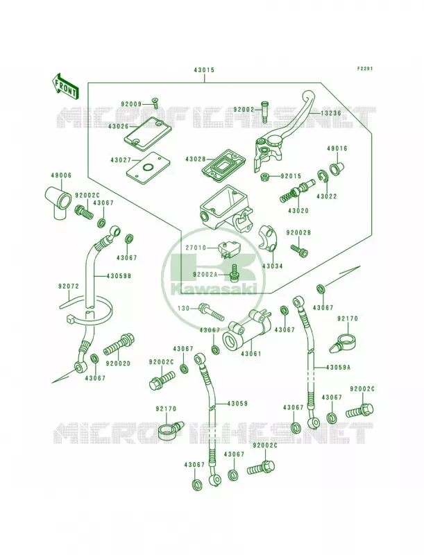 Front Master Cylinder Kawasaki MOTOS 600 1997 Ninja ZX-6  ZX600-E5