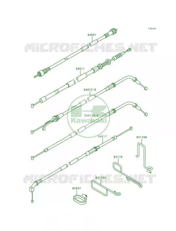 Cables Kawasaki MOTOS 600 1997 Ninja ZX-6R  ZX600-F3