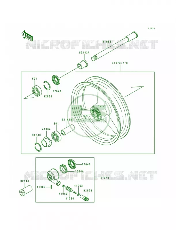 Front Wheel Kawasaki MOTOS 600 1997 Ninja ZX-6R  ZX600-F3