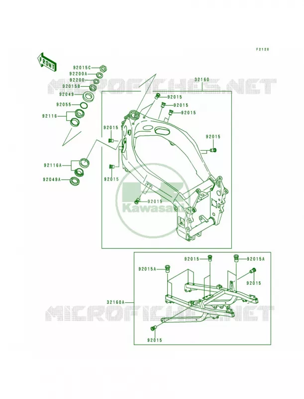 Frame Kawasaki MOTOS 750 1997 Ninja ZX-7RR  ZX750-N2