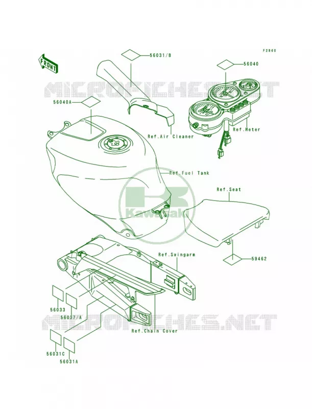 Labels Kawasaki MOTOS 750 1997 Ninja ZX-7RR  ZX750-N2