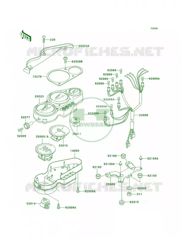 Meters Kawasaki MOTOS 750 1997 Ninja ZX-7R  ZX750-P2