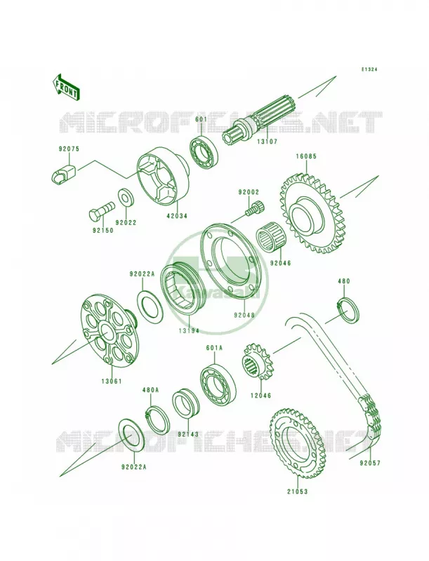 Generator Shaft Kawasaki MOTOS 900 1997 Ninja ZX-9R  ZX900-B4