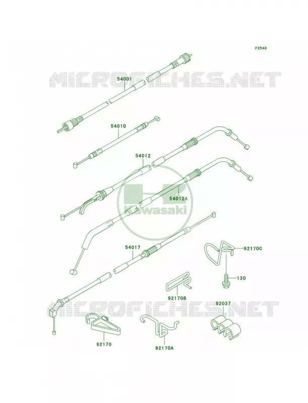 Cables Kawasaki MOTOS 1100 1996 Ninja ZX-11  ZX1100-D4