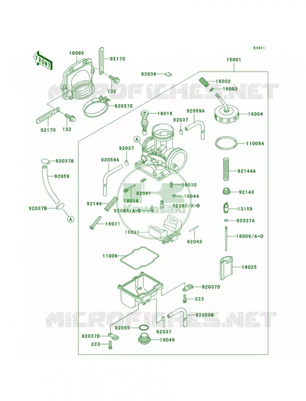 Carburetor Kawasaki MOTOS 220 2002 KDX220R  KDX220-A9