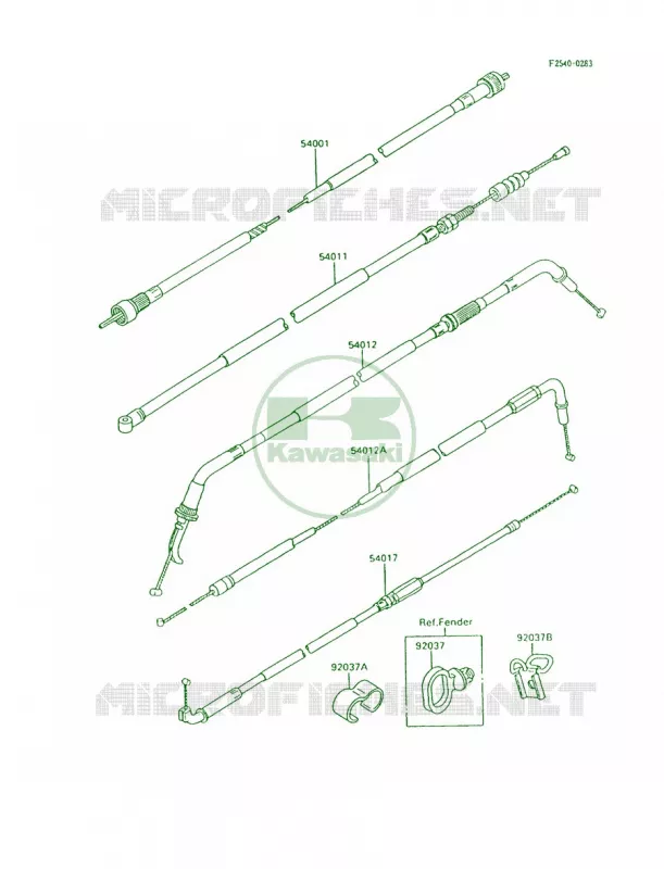 Cables Kawasaki MOTOS 600 1996 Ninja 600R  ZX600-C9