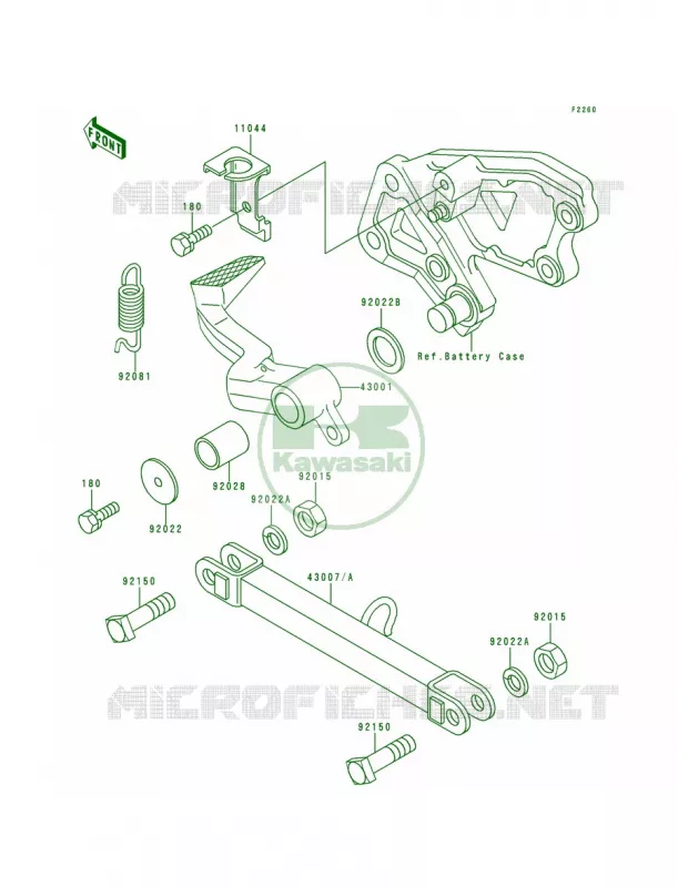 Brake PedalTorque Link Kawasaki MOTOS 600 1996 Ninja ZX-6  ZX600-E4