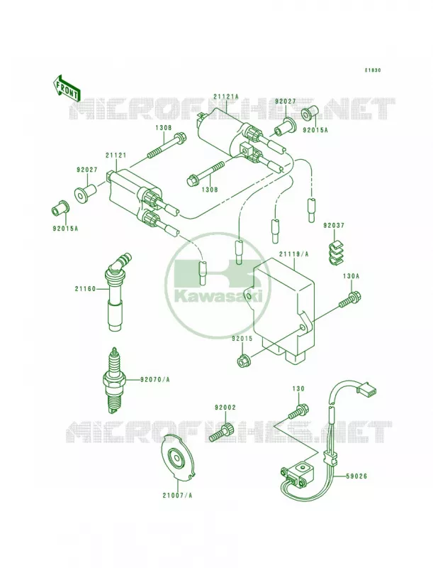 Ignition System Kawasaki MOTOS 600 1996 Ninja ZX-6  ZX600-E4
