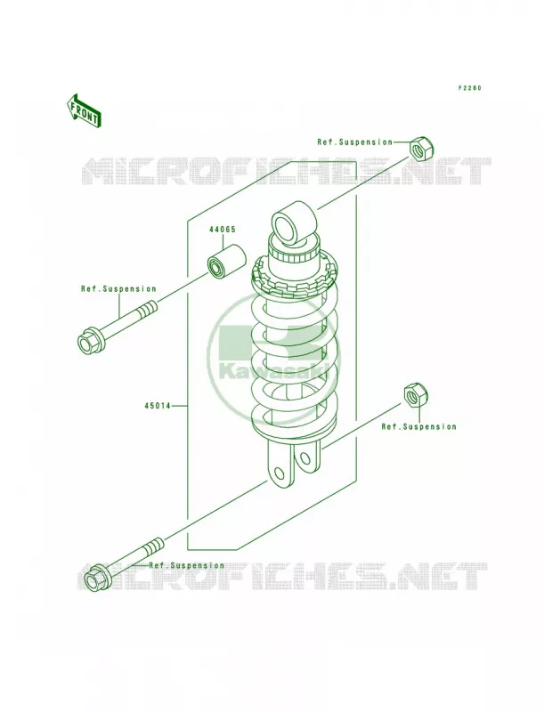 Shock Absorbers Kawasaki MOTOS 600 1996 Ninja ZX-6  ZX600-E4