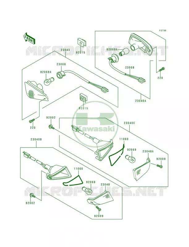 Turn Signals Kawasaki MOTOS 600 1996 Ninja ZX-6  ZX600-E4