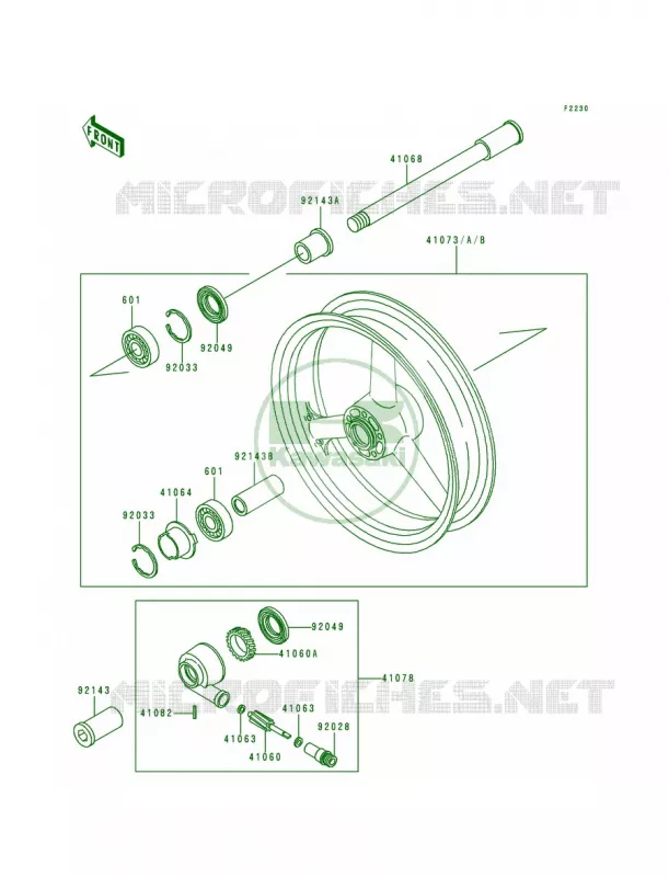 Front Wheel Kawasaki MOTOS 600 1996 Ninja ZX-6R  ZX600-F2