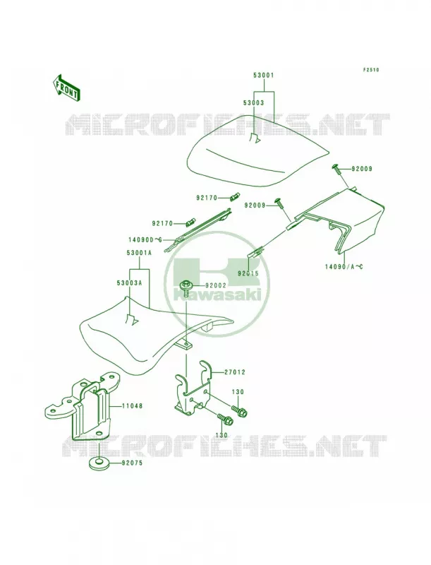 Seat Kawasaki MOTOS 600 1996 Ninja ZX-6R  ZX600-F2